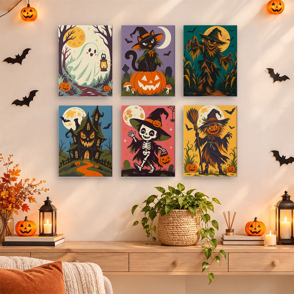 Lantern Ghost and Scarecrow Moon mini paint by numbers – image 14