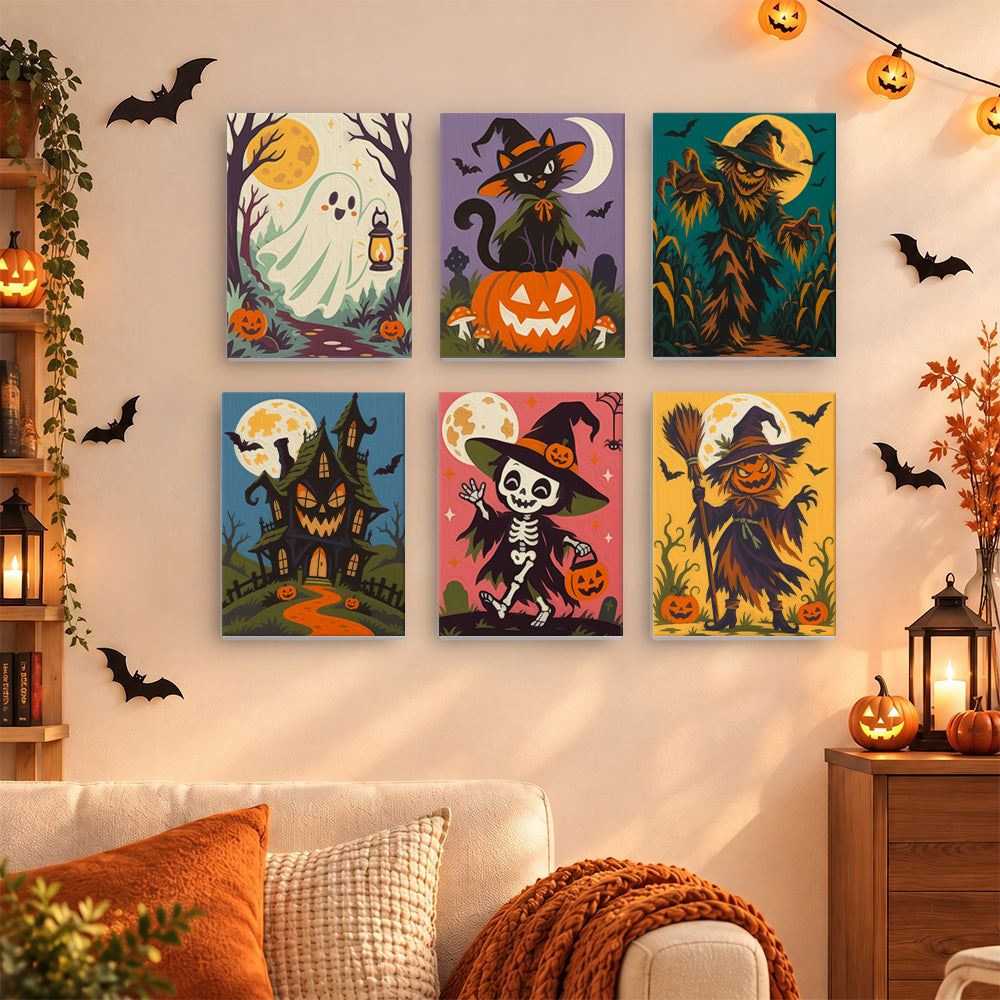 Lantern Ghost and Scarecrow Moon mini paint by numbers – image 15