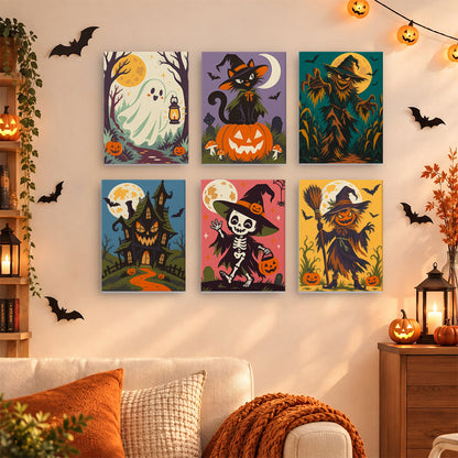 Lantern Ghost and Scarecrow Moon mini paint by numbers – image 15