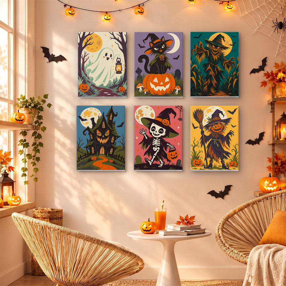 Lantern Ghost and Scarecrow Moon mini paint by numbers – image 16