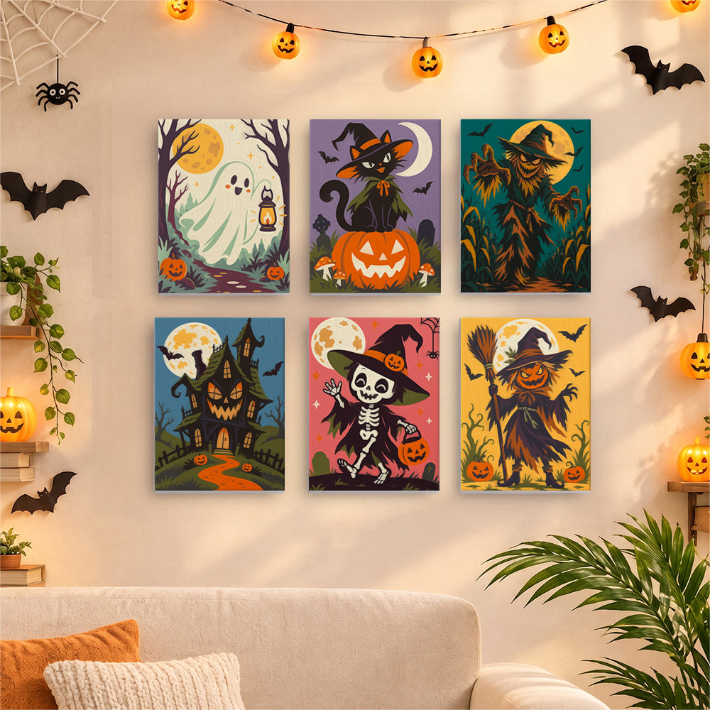 Lantern Ghost and Scarecrow Moon mini paint by numbers – image 17