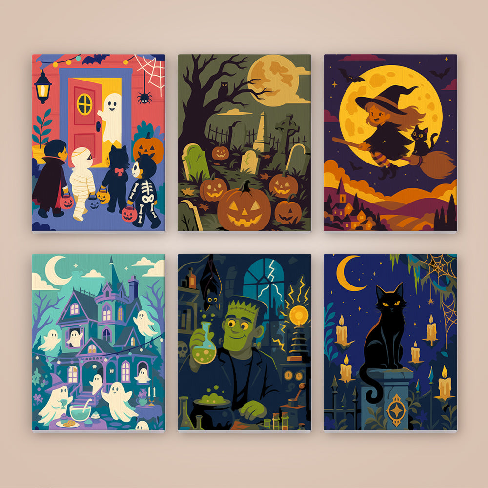 Red Door Trick-or-Treat Night mini paint by numbers – image 8
