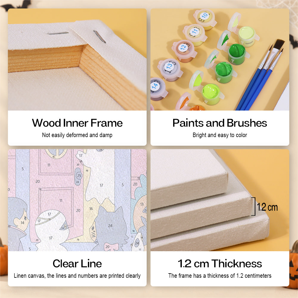 Red Door Trick-or-Treat Night mini paint by numbers – image 9