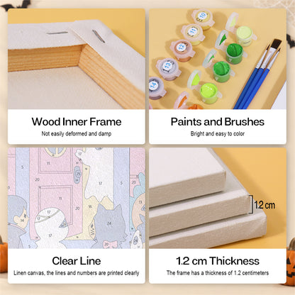Red Door Trick-or-Treat Night mini paint by numbers – image 9