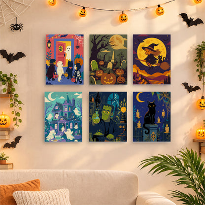 Red Door Trick-or-Treat Night mini paint by numbers – image 17