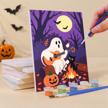 Campfire Ghost Guitar Night mini paint by numbers – image 3