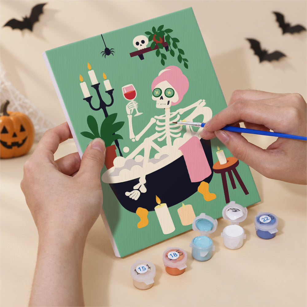 Campfire Ghost Guitar Night mini paint by numbers – image 5