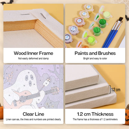 Campfire Ghost Guitar Night mini paint by numbers – image 9