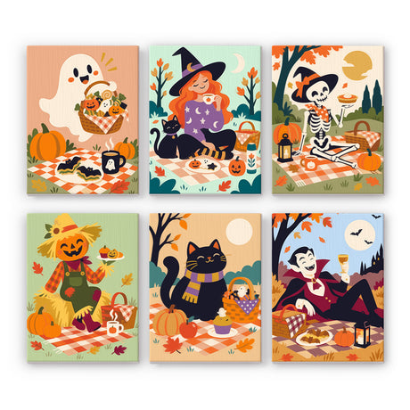 Cozy Halloween Picnic mini paint by numbers – image 7