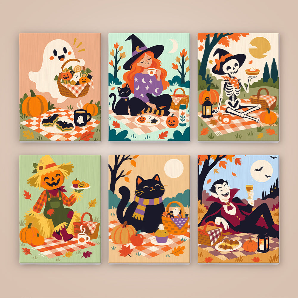 Vampire and Ghost Autumn Picnic mini paint by numbers – image 8