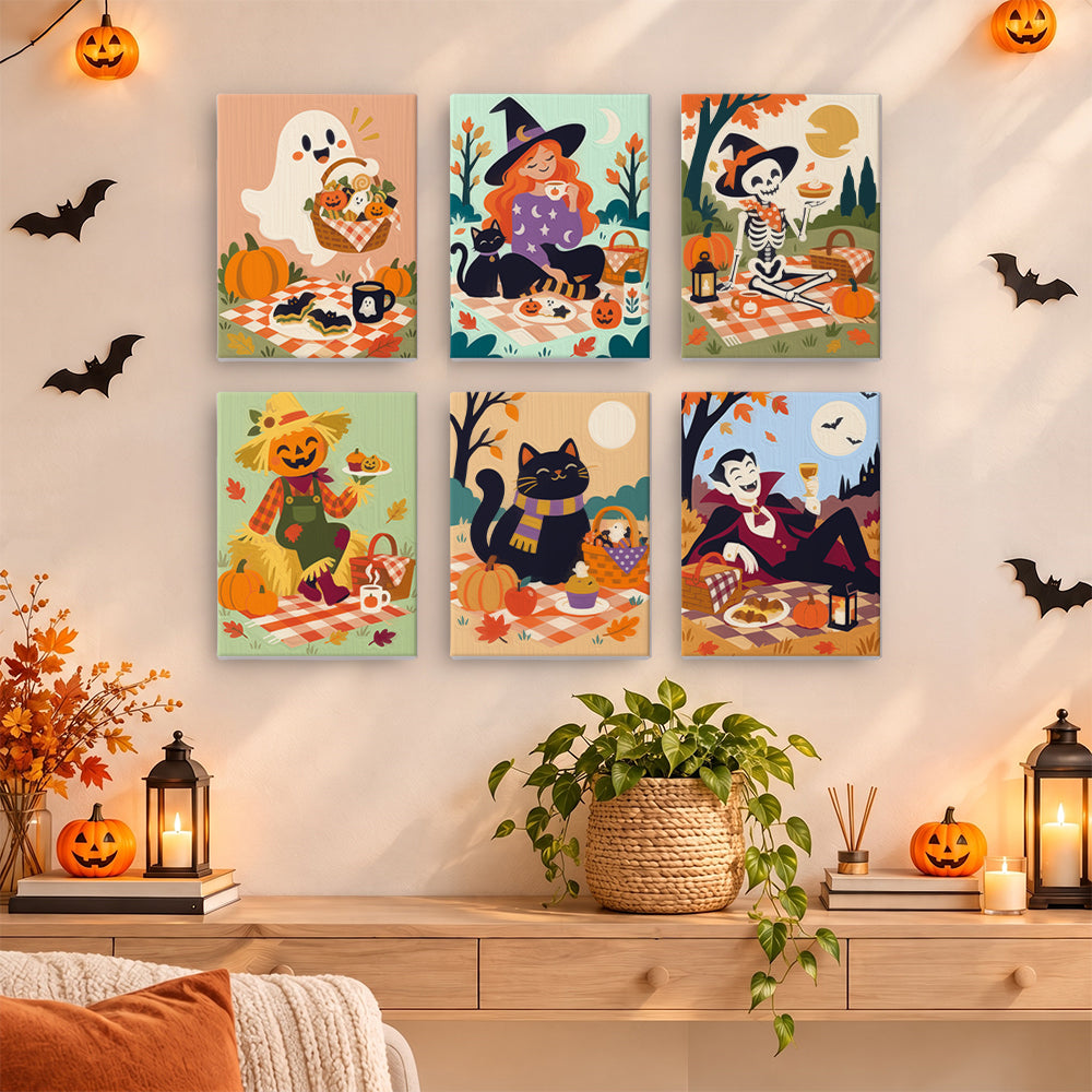 Vampire and Ghost Autumn Picnic mini paint by numbers – image 14