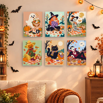Vampire and Ghost Autumn Picnic mini paint by numbers – image 15