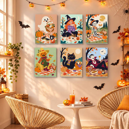 Vampire and Ghost Autumn Picnic mini paint by numbers – image 16