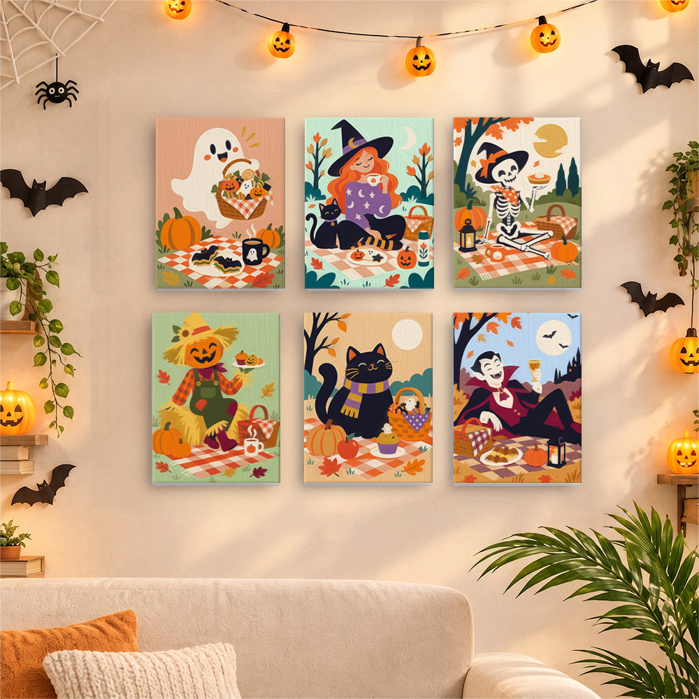 Vampire and Ghost Autumn Picnic mini paint by numbers – image 17