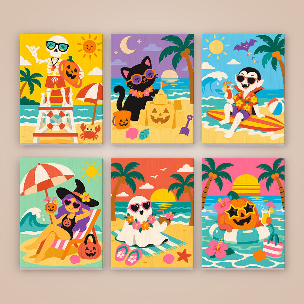 Surfing Vampire Beach Bash mini paint by numbers – image 8