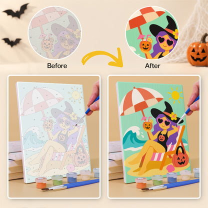 Surfing Vampire Beach Bash mini paint by numbers – image 10