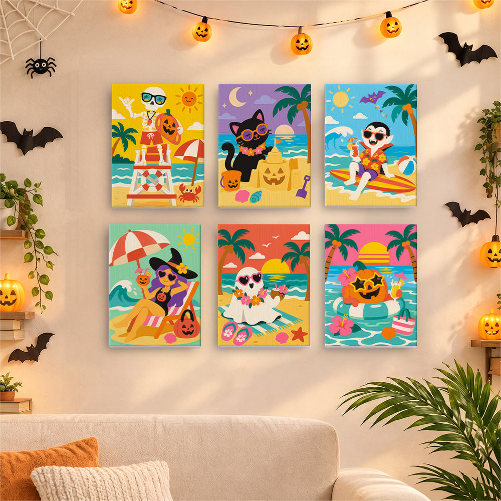 Surfing Vampire Beach Bash mini paint by numbers – image 17