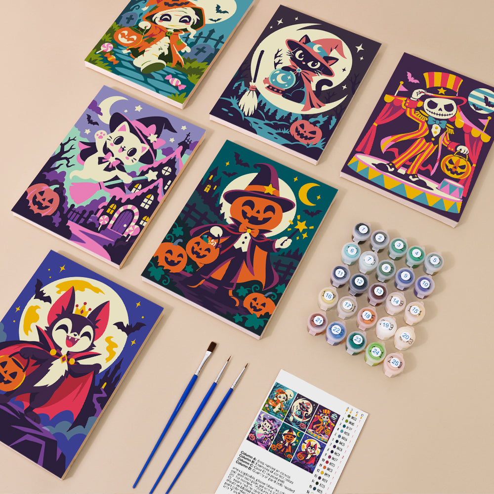Whimsical Halloween Magic mini paint by numbers – image 1