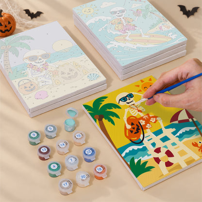 Tropical Skeleton Vacation mini paint by numbers – image 4