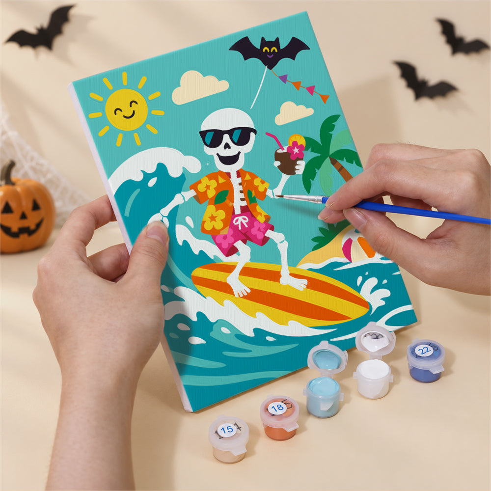 Tropical Skeleton Vacation mini paint by numbers – image 5