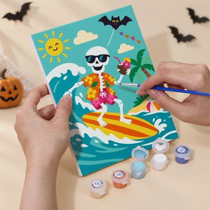 Tropical Skeleton Vacation mini paint by numbers – image 5