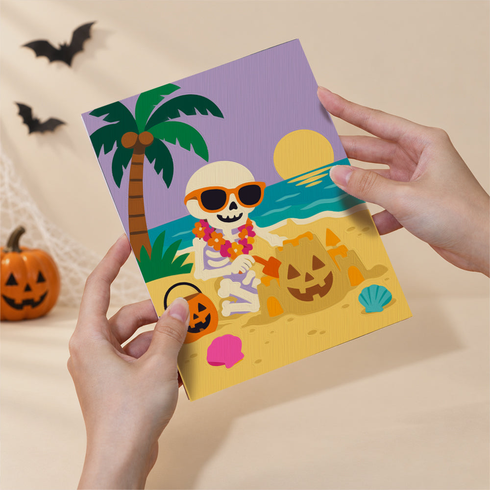 Tropical Skeleton Vacation mini paint by numbers – image 6
