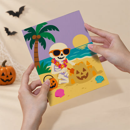 Tropical Skeleton Vacation mini paint by numbers – image 6