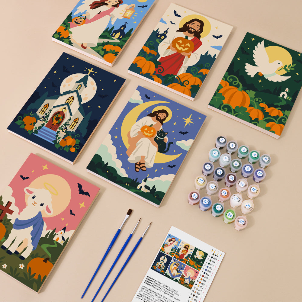 Faith and Halloween mini paint by numbers – image 1