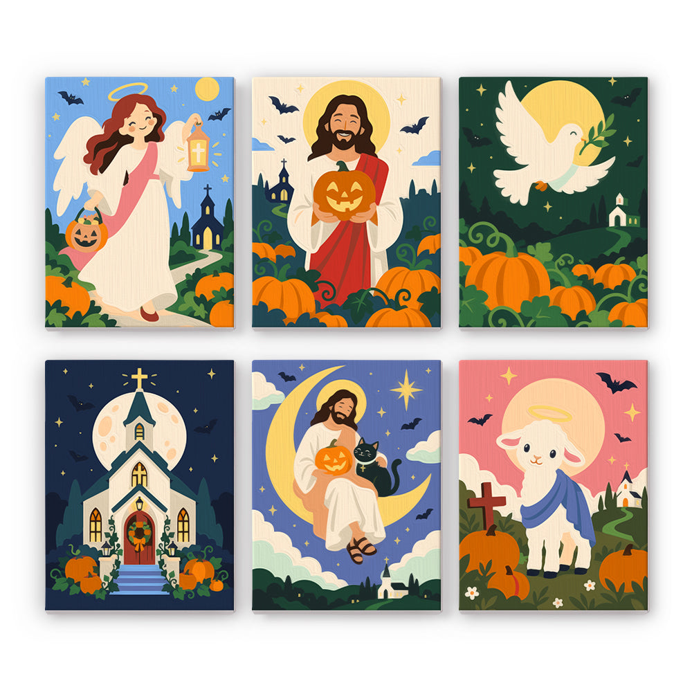 Faith and Halloween mini paint by numbers – image 7