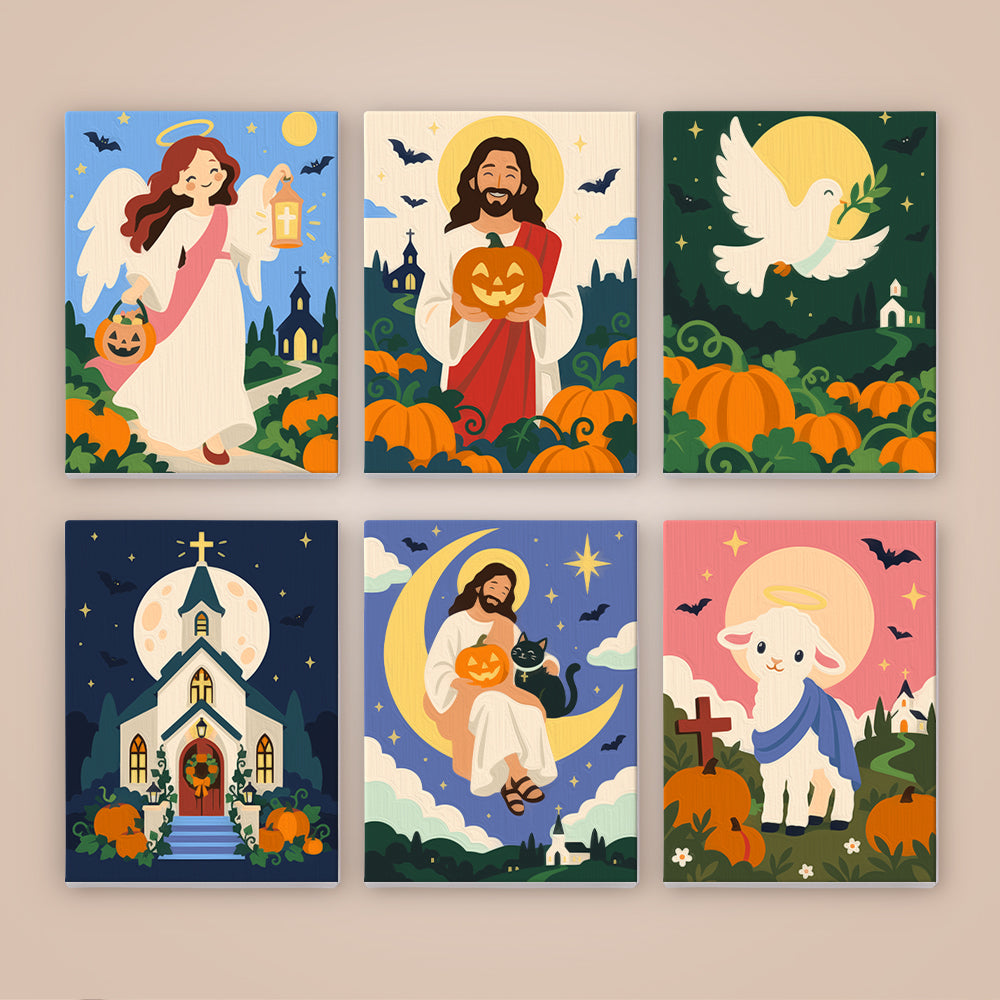 Faith and Halloween mini paint by numbers – image 8