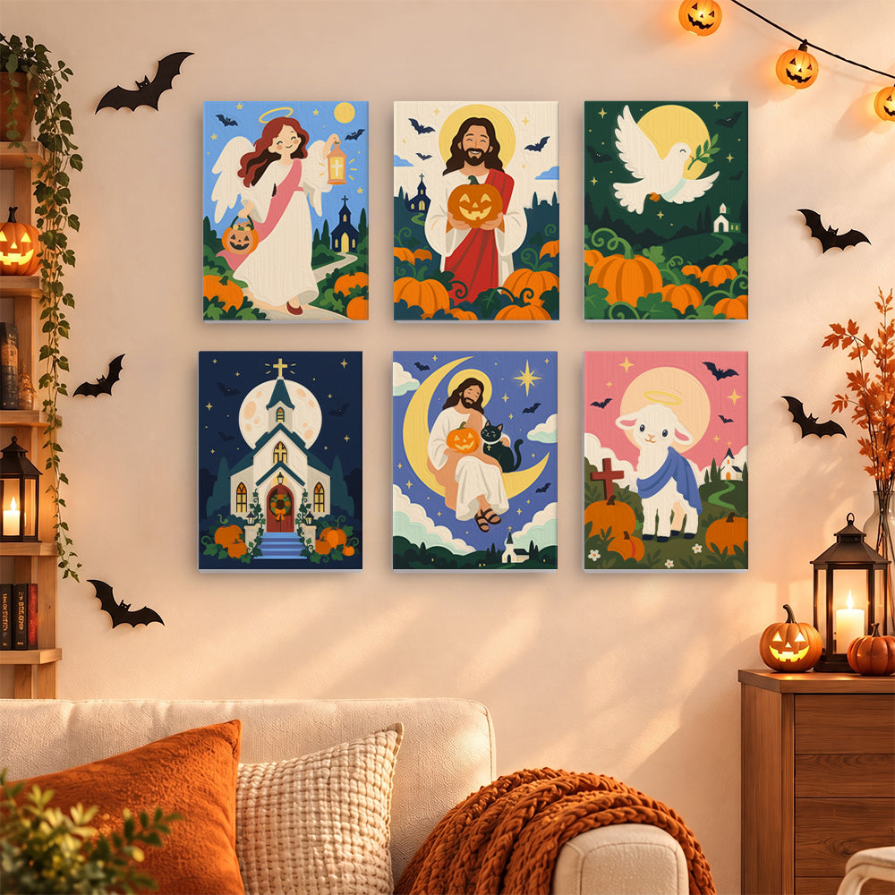 Faith and Halloween mini paint by numbers – image 15