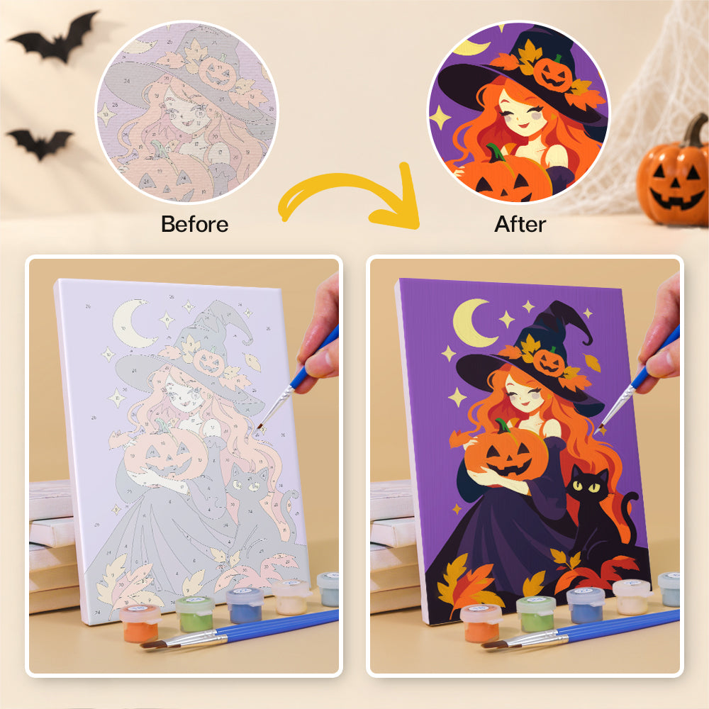 Dramatic Grim Reaper Halloween mini paint by numbers – image 10