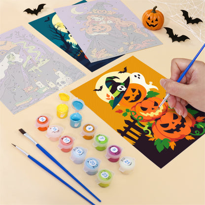Dramatic Grim Reaper Halloween mini paint by numbers – image 12