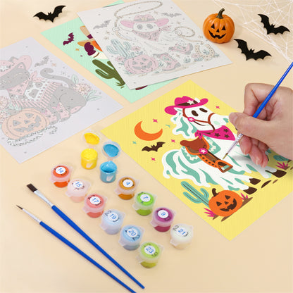 Pink Cowgirl Cat and Ghost Horse mini paint by numbers – image 12
