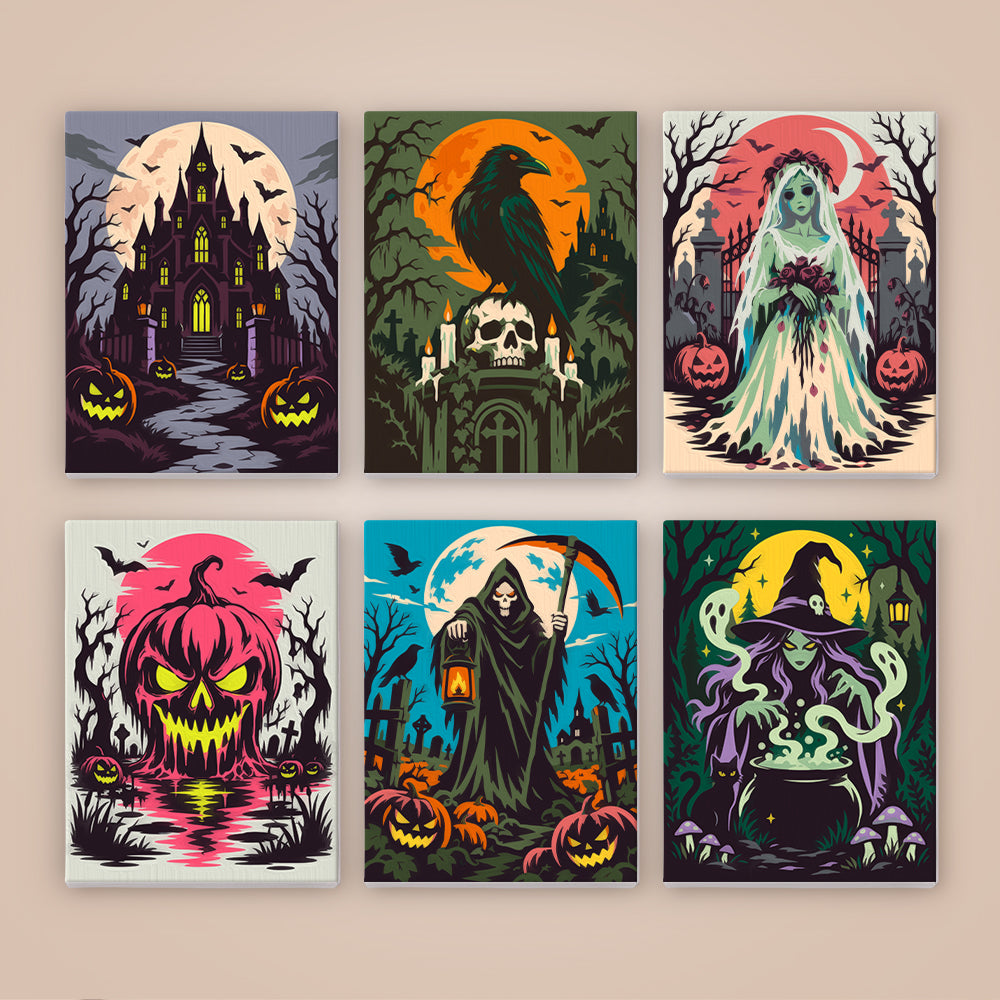 Horror Halloween Night mini paint by numbers – image 8