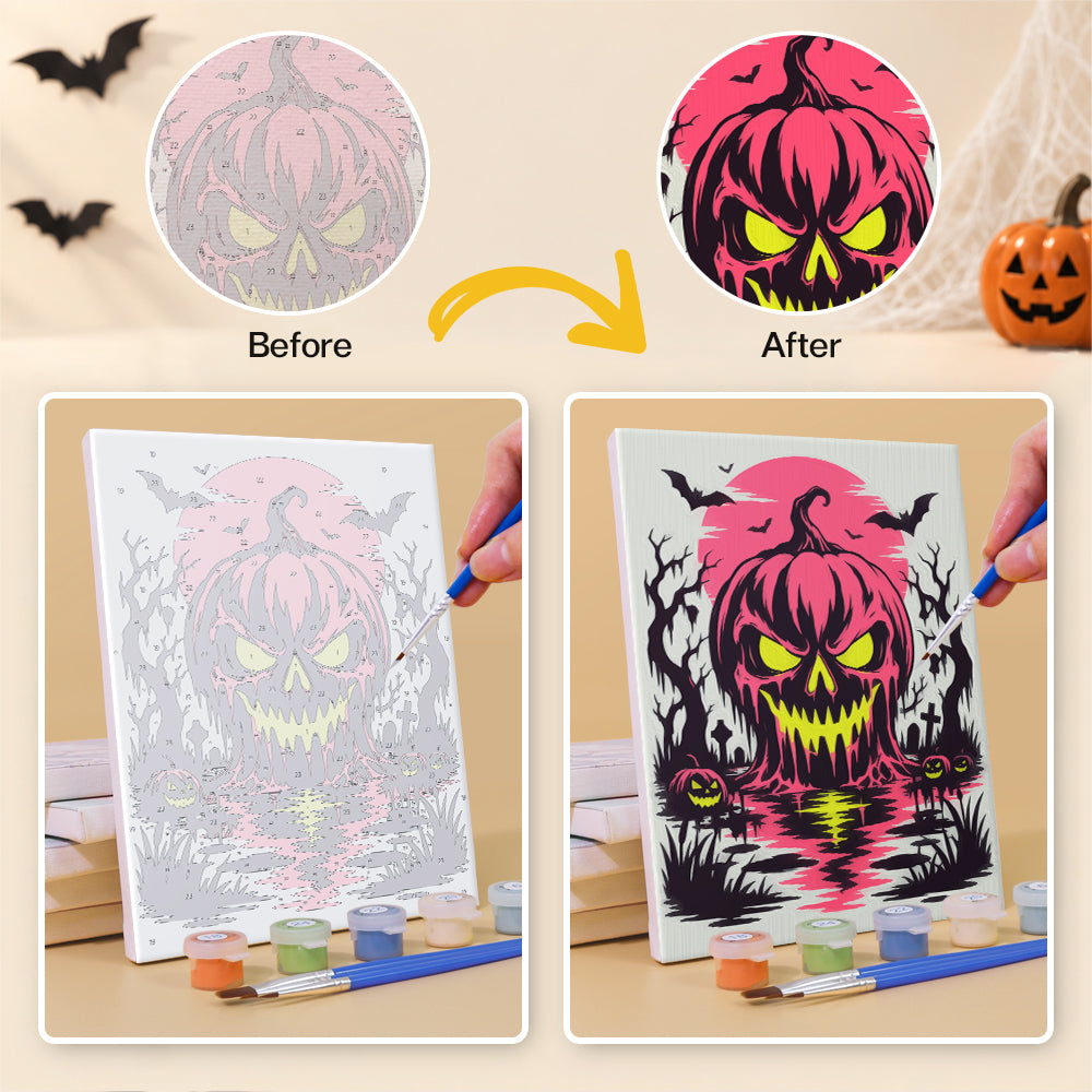 Horror Halloween Night mini paint by numbers – image 10