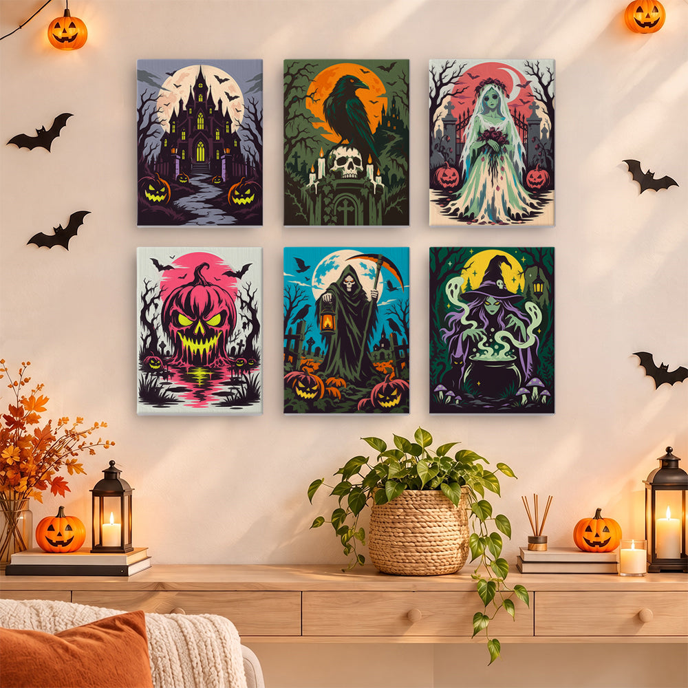 Horror Halloween Night mini paint by numbers – image 14