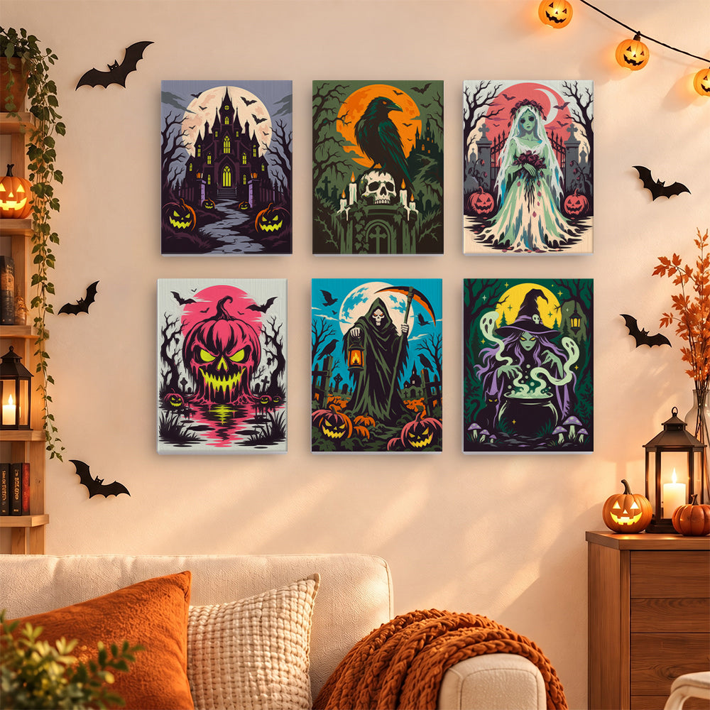 Horror Halloween Night mini paint by numbers – image 15