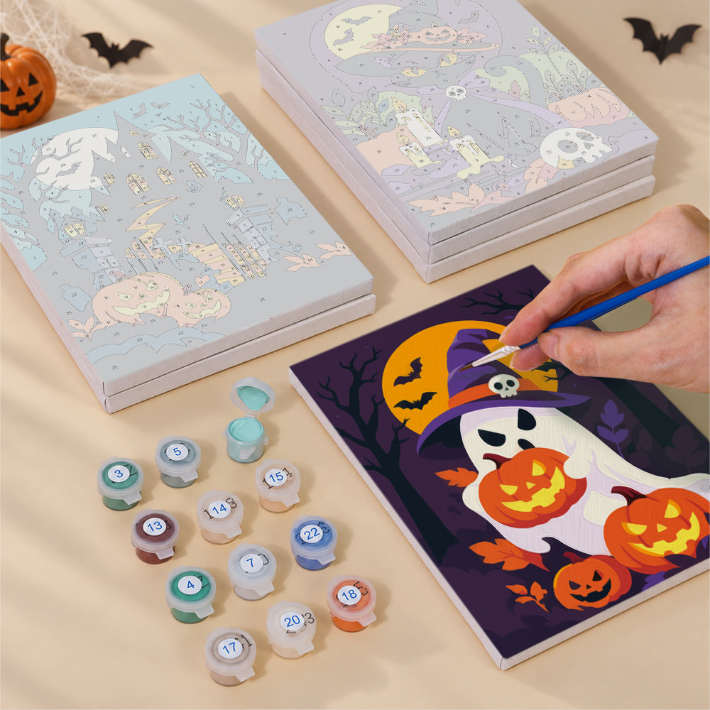 Skeleton Hand and Rose Moon mini paint by numbers – image 4