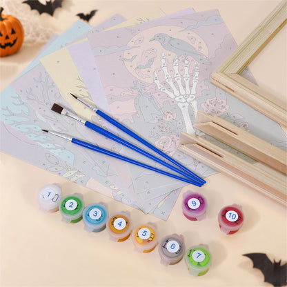 Skeleton Hand and Rose Moon mini paint by numbers – image 11