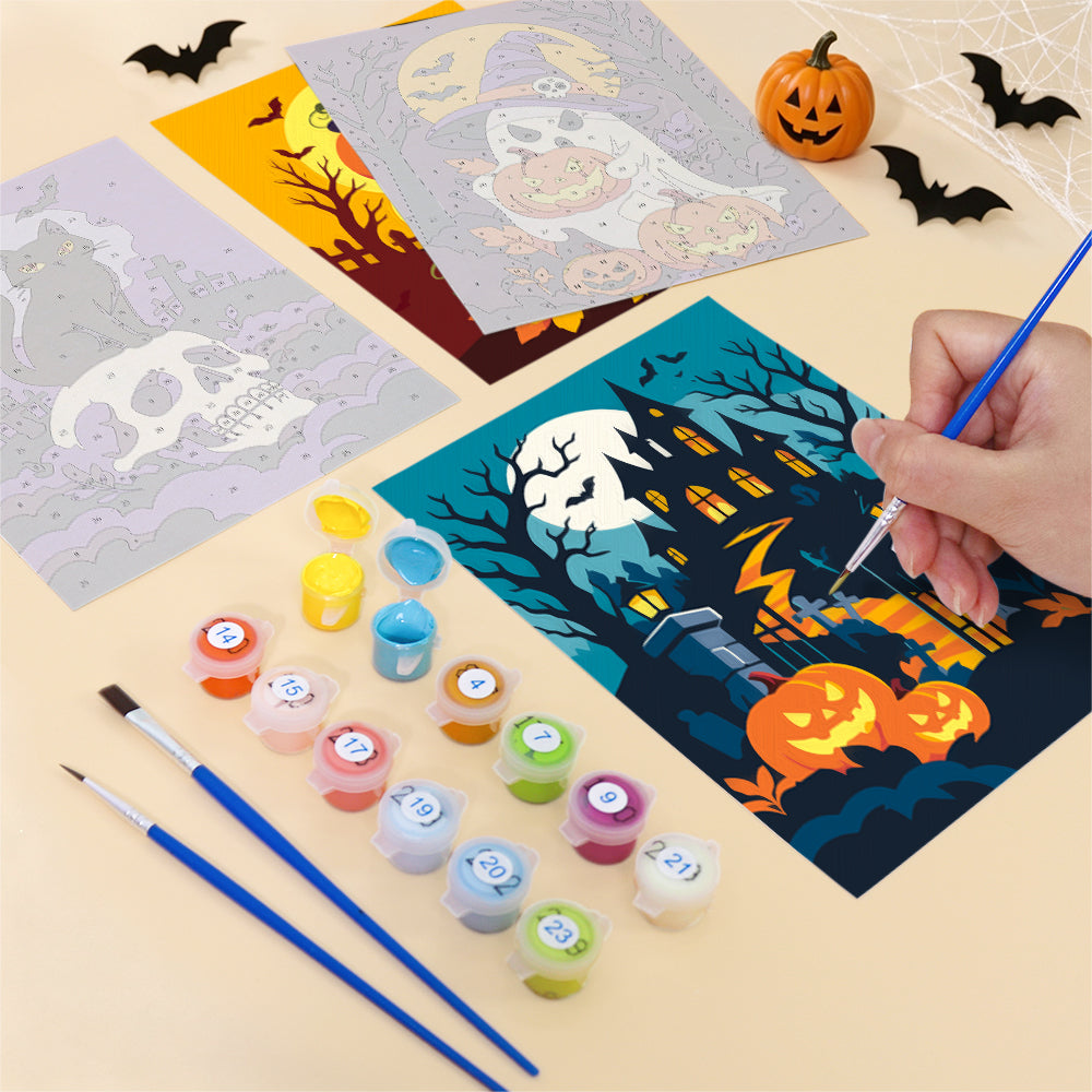 Skeleton Hand and Rose Moon mini paint by numbers – image 12