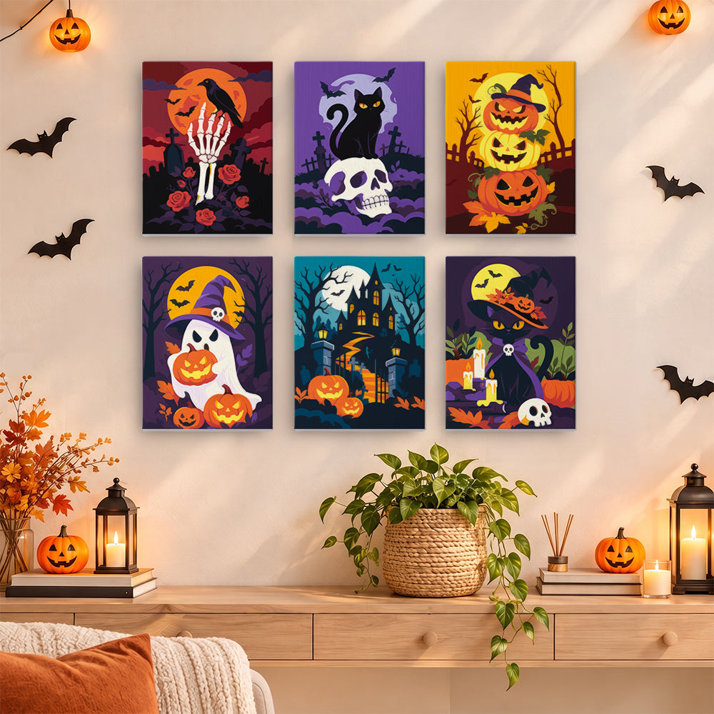 Skeleton Hand and Rose Moon mini paint by numbers – image 14