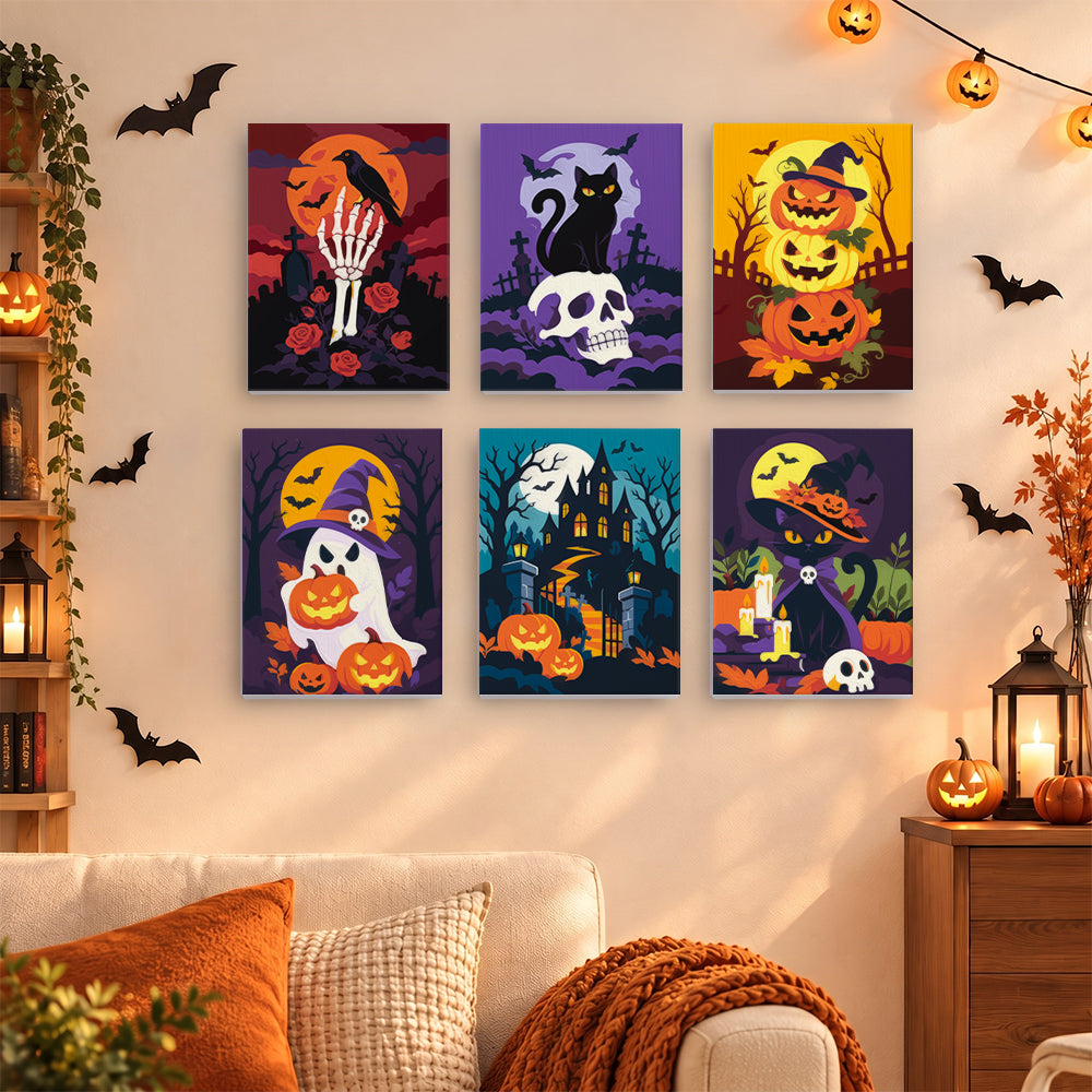 Skeleton Hand and Rose Moon mini paint by numbers – image 15