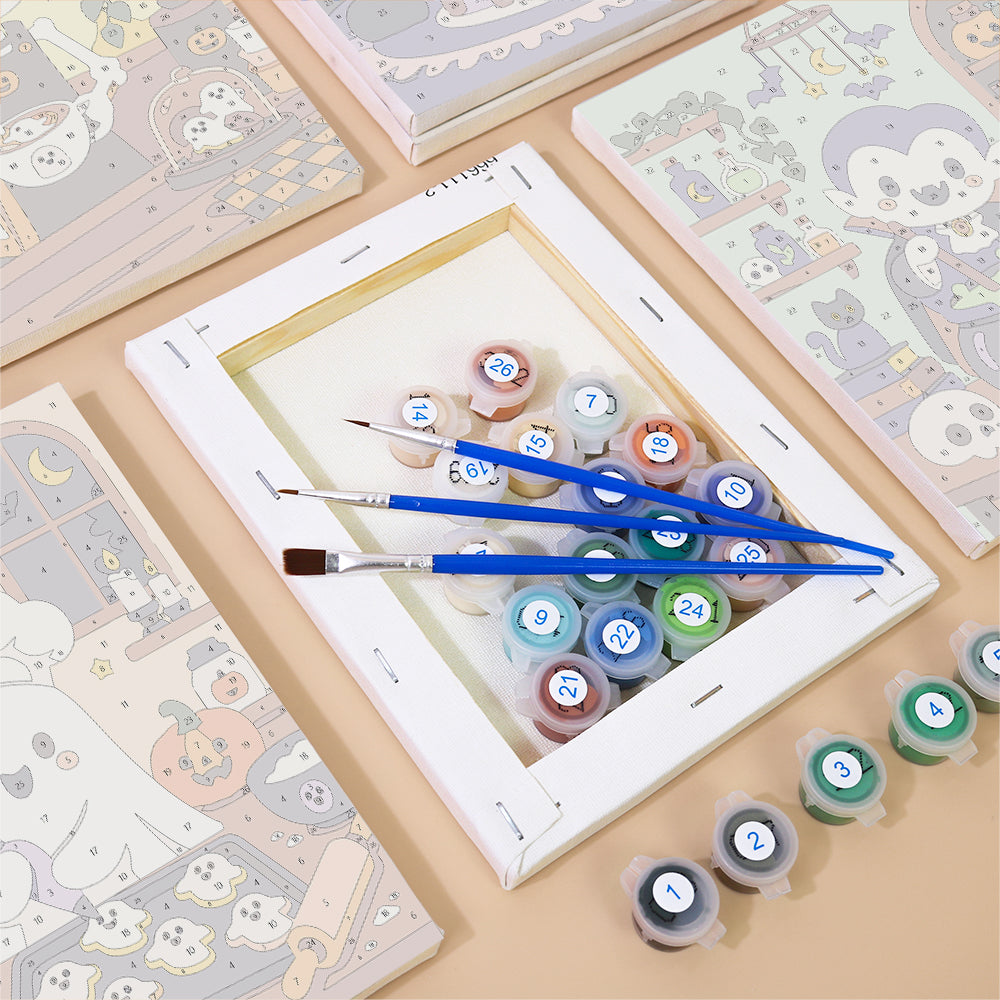 Cozy Halloween Workshop mini paint by numbers – image 2