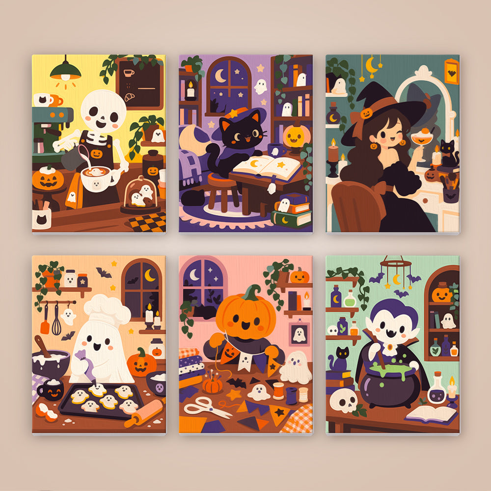 Cozy Halloween Workshop mini paint by numbers – image 8