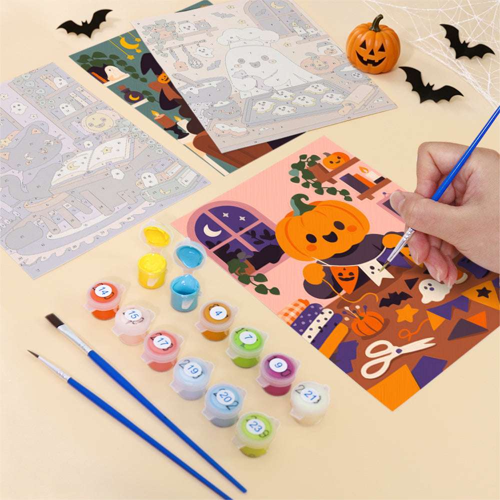 Cozy Halloween Workshop mini paint by numbers – image 12
