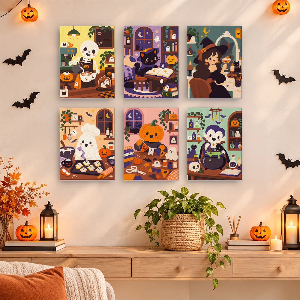 Cozy Halloween Workshop mini paint by numbers – image 14