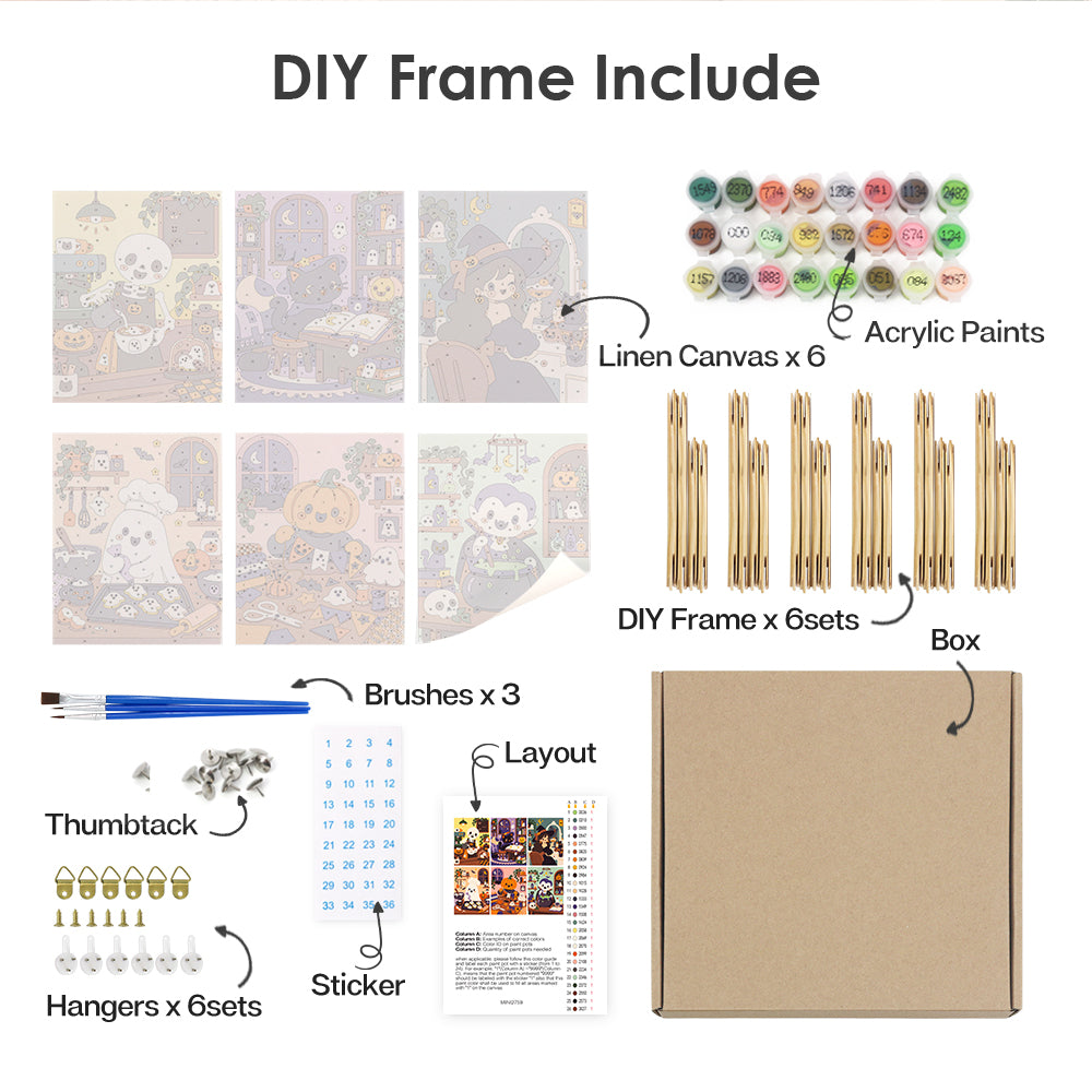 Cozy Halloween Workshop mini paint by numbers – image 18