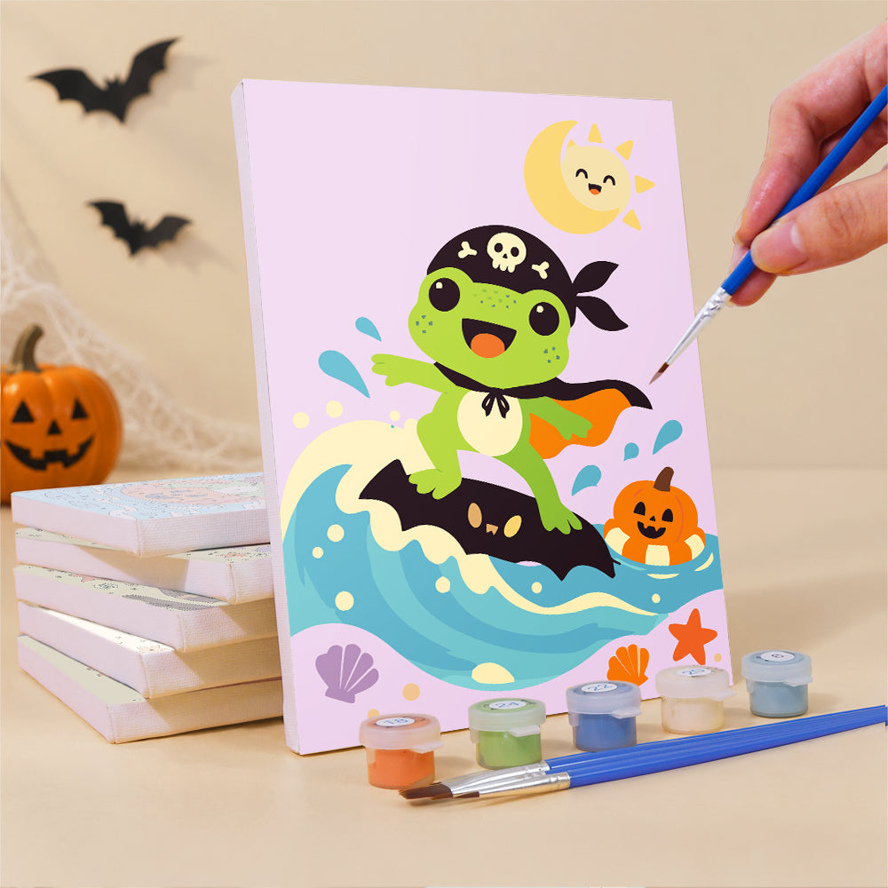 Pirate Frog Beach Holiday mini paint by numbers – image 3