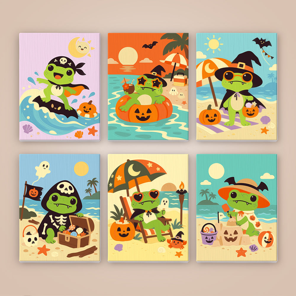 Pirate Frog Beach Holiday mini paint by numbers – image 8